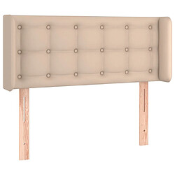 Maison Chic Tête de lit scandinave avec oreilles,meuble de chambre Cappuccino 103x16x78/88 cm Similicuir -MN93581