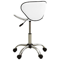 Avis Helloshop26 Chaise fauteuil siège de bureau informatique étude similicuir blanc 02_0023986