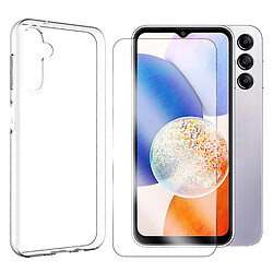 Coque souple transparente + Lot de 2 verre trempé pour Samsung Galaxy A14 5G 6.6" - Visiodirect -