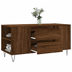 Acheter Maison Chic Tabls basse,Table Console pour salon chêne marron 102x44,5x50 cm bois d'ingénierie -MN20653