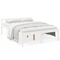 vidaXL Lit pour personne âgée sans matelas 160x200 cm bois pin massif