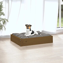 Acheter vidaXL Lit pour chien Marron miel 51,5x44x9 cm Bois de pin solide