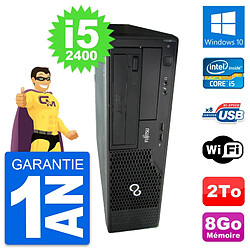 PC Fujitsu Esprimo E500 DT Intel i5-2400 RAM 8Go Disque Dur 2To Windows 10 Wifi - Occasion