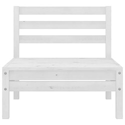 Avis Maison Chic Salon de jardin 8 pcs - Table et chaises d'extérieur - Mobilier/Meubles de jardin Moderne Blanc Bois de pin massif -MN14529