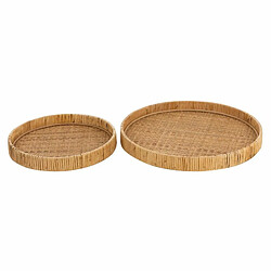 Paris Prix Lot de 2 Coupelles Déco Rond Rotin 40cm Naturel