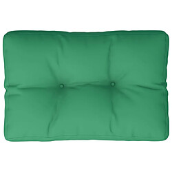 vidaXL Coussin de palette vert 50x40x12 cm tissu