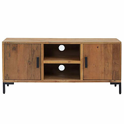 Avis Maison Chic Meuble TV scandinave - Banc TV pour salon Marron 110x35x48 cm Bois de pin massif -MN49222