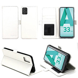 Xeptio Samsung Galaxy A33 5G Etui housse rabat protection blanche