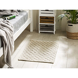 Avis Beliani Tapis beige 50 x 80 cm motif à carreaux AKBEZ