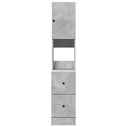 Avis vidaXL Armoire de cuisine gris béton 35x50x180 cm bois d'ingénierie