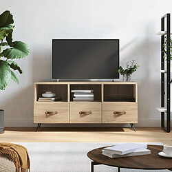 Maison Chic Meuble TV scandinave - Banc TV pour salon chêne sonoma 102x36x50 cm bois d'ingénierie -MN65590