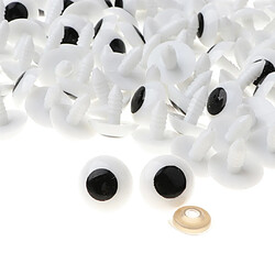 Acheter 100 pcs yeux de sécurité de bande dessinée pour bricolage animal scrapbooking ours w / rondelle 16mm