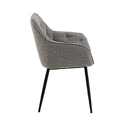 Mes Lot de 2 fauteuils repas en tissu bouclette gris - BROOK pas cher