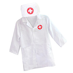 Enfants Laboratoire Uniforme Scientifique Médecin Infirmière Rôle Jeu Costume Cosplay Blanc