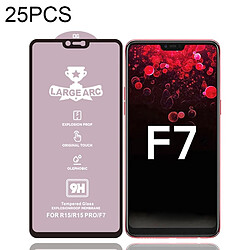 Wewoo Film de verre trempé Pour OPPO F7 25 PCS 9H HD de plein écran à haute alumine