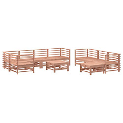 Avis Maison Chic Salon de jardin 10 pcs + coussins - Mobilier/Meubles de jardin - Table et chaises d'extérieur bois massif douglas -MN54375