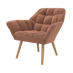 Rendez Vous Deco Fauteuil Simba en tissu rouge ancien