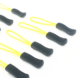 Avis 10pcs Tirette Remplacement Zip Cordon Puller Veste Curseur Sac à Dos Jaune