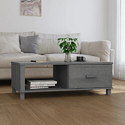 Maison Chic Table basse,Table Console Table d'appoint, Table pour salon HAMAR Gris foncé 100x55x35 cm Bois massif de pin -MN62572