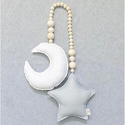 Universal Lune / étoile avec des perles de bois Style-Tassel Ornements suspendus pas cher