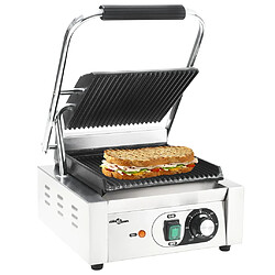 vidaXL Grill pour panini rainuré Acier inoxydable 1800 W 31x30,5x20 cm