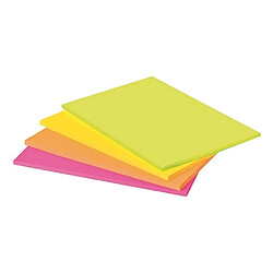 Notes unies couleurs néon Super Sticky Post-it 203 x 152 mm - bloc de 45 feuilles - Lot de 12