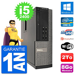 PC Dell OptiPlex 990 SFF Intel i5-2400 RAM 8Go Disque Dur 2To Windows 10 Wifi - Occasion