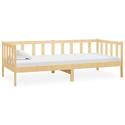 Avis vidaXL Lit de repos avec matelas 90x200 cm Bois de pin massif