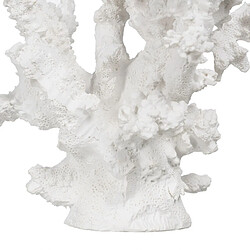 BigBuy Home Figurine Décorative Blanc Résine Corail 17 x 17 x 20 cm pas cher