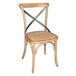 Chaises en Bois Naturel avec Dossier Croisé - Lot de 2 - Bolero