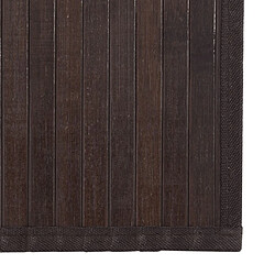 vidaXL Tapis rectangulaire marron foncé 60x300 cm bambou pas cher