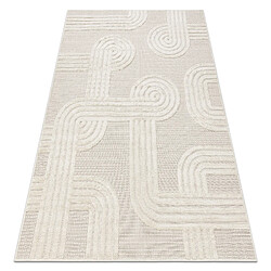 RUGSX Tapis SANTO SIZAL 1001 géométrique blanc 120x170 cm