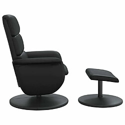 Acheter Maison Chic Fauteuil Relax pour salon, Fauteuil inclinable avec repose-pied noir similicuir -GKD56930