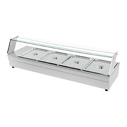 Helloshop26 Bain-marie 1 800 watts avec robinet de vidange et 4 bacs GN 1/2 14_0000574