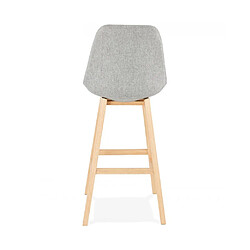 Kokoon Design Tabouret de bar design QOOP GREY 48x56x112 cm pas cher