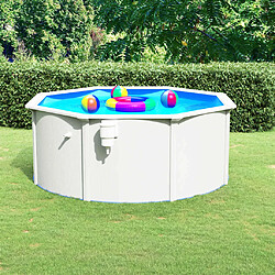 vidaXL Piscine avec parois en acier 300x120 cm Blanc