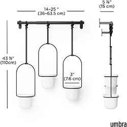 Avis Umbra Support à plantes Triflora blanc et noir.
