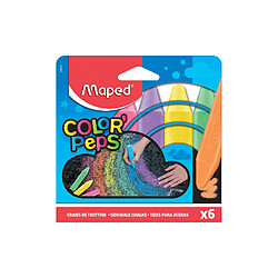 Maped Craie de trottoir COLOR'PEPS, étui de 6 en carton ()