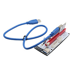 Acheter Carte Riser PCI-E 008s 4Pin SATA 6PIN 1x à 16x Carte Adaptateur USB3.0 Extender