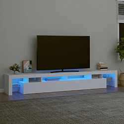 Maison Chic Meubles TV avec lumières LED - Banc TV pour salon Blanc 260x36,5x40 cm -MN35109