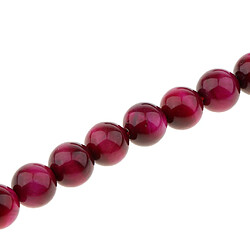 Avis 1 rangée de pierre naturelle rose agate oeil de tigre rouge perles en vrac lot artisanat 10mm