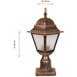 Hanah Home Lampe de jardin en ABS vintage Eliette 18 x 40 cm.