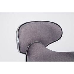 Decoshop26 Lot de 2 tabourets de bar pivotant design moderne en tissu gris support en métal chromé 10_0004269 pas cher