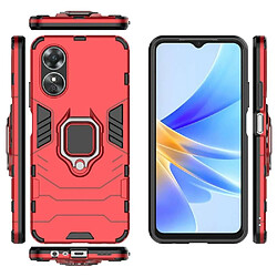 Htdmobiles Coque pour Oppo A17 - housse etui rigide anti choc + verre trempe - ROUGE