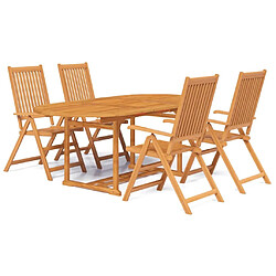 Maison Chic Salon de jardin 5 pcs - Table et chaises d'extérieur - Mobilier/Meubles de jardin Moderne Bois d'acacia massif -MN15368