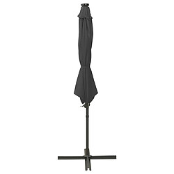 Helloshop26 Parasol meuble de jardin déporté avec mât et lumières led anthracite 300 cm 02_0008516