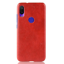 Wewoo Coque antichoc Litchi Texture PC + PU pour Xiaomi Redmi Note 7 (rouge)