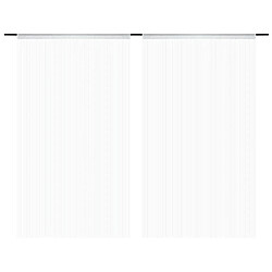 vidaXL Rideau en fils 2 pcs 100 x 250 cm Blanc