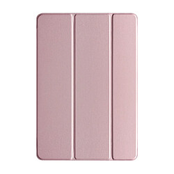 Etui en PU + TPU triple pli or rose pour votre Apple iPad 10.2 (2019)