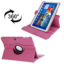 Wewoo Housse Étui Magenta pour Samsung Galaxy Tab 3 10.1 / P5200 / P5210, 360 degrés de rotation Lichi Texture en cuir avec support